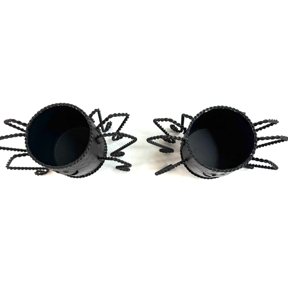 Halloween Mini Spooky Spider Candle Holder Set Spider Decor - Picture 5 of 11